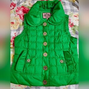 Juicy Couture Green puffer vest size L